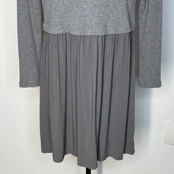 Maurices Gray Long Sleeve Dress - Picture 6 of 12